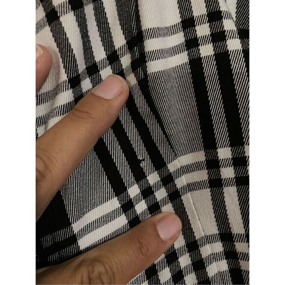 Forever 21 Black White Checkered Full Zip Adjustable Straps Fall Dress S - Picture 4 of 7